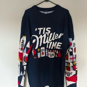 Miller Lite ‘Tis Miller Time sweater - brand new